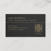 Carte De Visite Towing Service Black Gold QR Code (Dos)