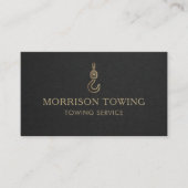 Carte De Visite Towing Service Black Gold QR Code (Devant)