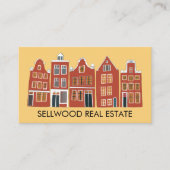 Carte De Visite Townhouse Modern Real Estate Broker Agent Location (Devant)