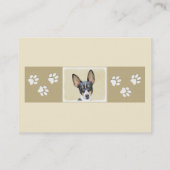 Carte De Visite Toy Fox Terrier Peinture - Cute Original Chien Art (Dos)