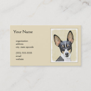 Carte De Visite Toy Fox Terrier Peinture - Cute Original Chien Art