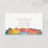 Carte De Visite Traçage coloré d'aquarelle (Dos)