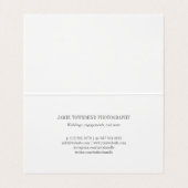 Carte De Visite Traçage - photographe de professionnel de photos (Intérieur déplié)