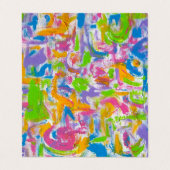 Carte De Visite Traçages abstraits peints parMain au néon (Extérieur déplié)