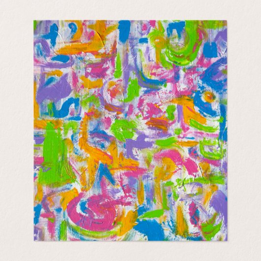 Carte De Visite Traçages abstraits peints parMain au néon (Extérieur déplié)