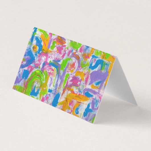 Carte De Visite Traçages abstraits peints parMain au néon (Dos)