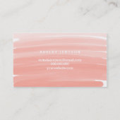 Carte De Visite Traçages d'ombre de rose de typographie de (Dos)