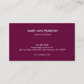 Carte De Visite Traçages rouges abstraits élégants d'aquarelle (Dos)