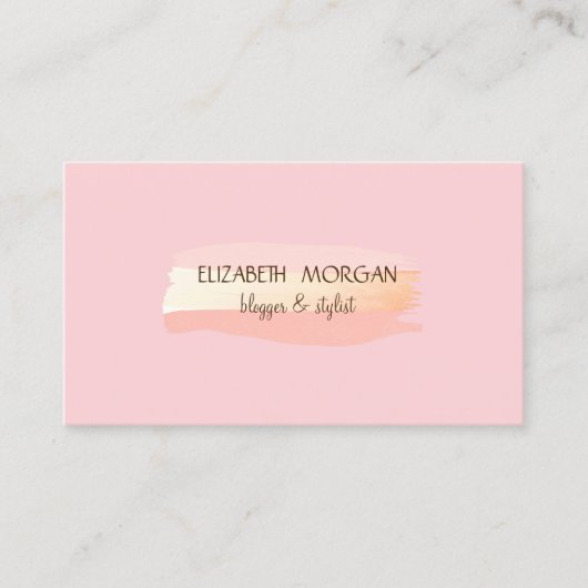 Carte De Visite Trace de brosse moderne (Devant)