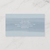 Carte De Visite Trace de brosse moderne | Dusty Blue (Dos)