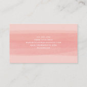 Carte De Visite Trace de brosse moderne | rose (Dos)