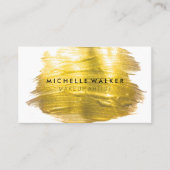 Carte De Visite Tracé de peinture à pinceau or (Devant)