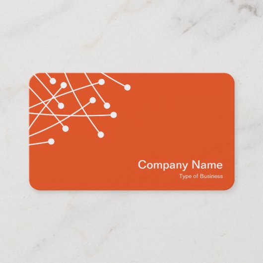 Carte De Visite Traces de particules - Blanc sur Orange ec4f1b (Devant)