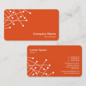 Carte De Visite Traces de particules - Blanc sur Orange ec4f1b (Devant / Derrière)