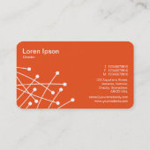 Carte De Visite Traces de particules - Blanc sur Orange ec4f1b (Dos)