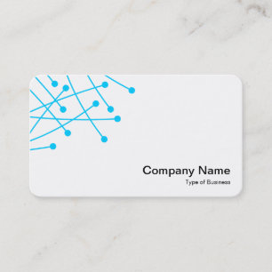 Carte De Visite Traces de particules - bleu ciel sur blanc