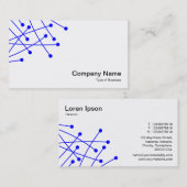 Carte De Visite Traces de particules - Bleu sur blanc (Devant / Derrière)