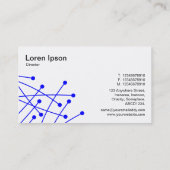 Carte De Visite Traces de particules - Bleu sur blanc (Dos)