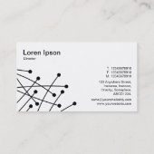 Carte De Visite Traces de particules - Noir sur Blanc (Dos)