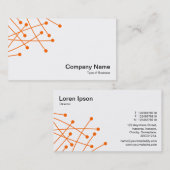 Carte De Visite Traces de particules - Orange sur blanc (Devant / Derrière)