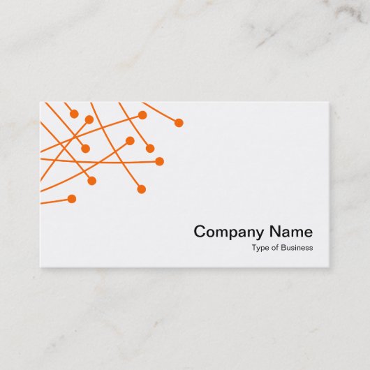 Carte De Visite Traces de particules - Orange sur blanc (Devant)