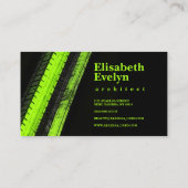 Carte De Visite Traces de pas verts sur fond noir (Dos)