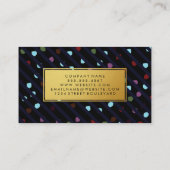 Carte De Visite Traces et points Faux Gold Frame (Dos)