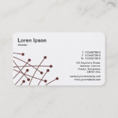 Carte De Visite Tracks de particules - Brown foncé sur blanc (Dos)