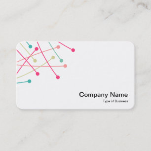 Carte De Visite Tracks de particules - Couleurs 01 sur blanc