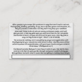 Carte De Visite Tract - Échap (Dos)