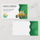Carte De Visite Tracteur agricole | Aliments de la Terre (Devant / Derrière)