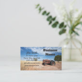 Carte De Visite Tracteur agricole antique (Debout devant)