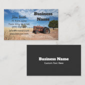 Carte De Visite Tracteur agricole antique (Devant / Derrière)