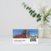 Carte De Visite Tracteur agricole QR Code (Debout devant)