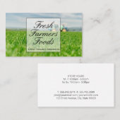 Carte De Visite Tracteur agricole Tendant aux cultures (Devant / Derrière)