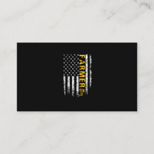 Carte De Visite Tracteur American USA Drapeau Funny Farmer Rancher