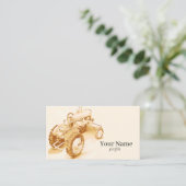 Carte De Visite tracteur antique -aquarelle (Debout devant)