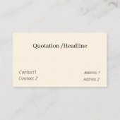 Carte De Visite tracteur antique -aquarelle (Dos)