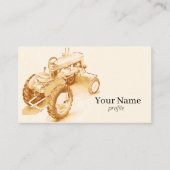 Carte De Visite tracteur antique -aquarelle (Devant)