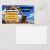 Carte De Visite Tracteur de digues (Devant / Derrière)