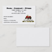 Carte De Visite Tracteur drôle (Devant / Derrière)