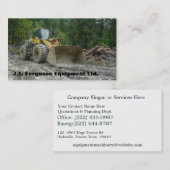 Carte De Visite Tracteur lourd de défrichement de machines (Devant / Derrière)