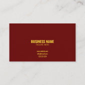 Carte De Visite Tracteur moderne Jaune et Maroon Bâtiment Silhouet (Dos)