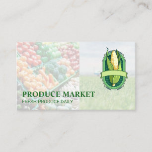 Carte De Visite Tracteur Production de maïs frais