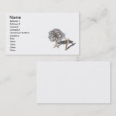 Carte De Visite Traction de l'argent outre de l'arbre d'argent (Devant / Derrière)