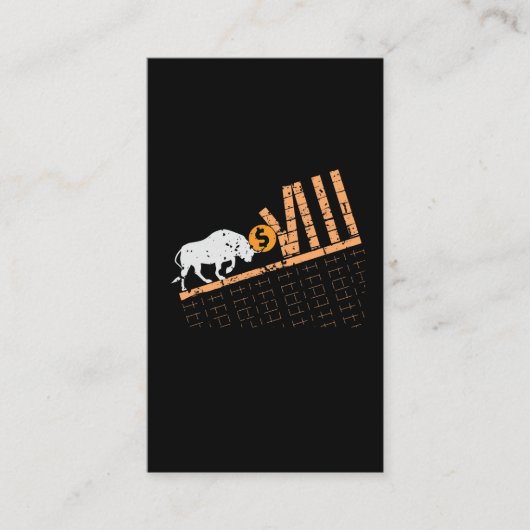 Carte De Visite Trader Crypto Asset Trader Bull Trend Art (Devant)