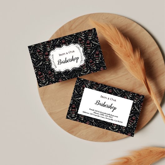 Carte De Visite Traditional Barber Tools Classic Grooming