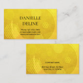 Carte De Visite Traditional Japanese pattern Modern art gold (Devant / Derrière)