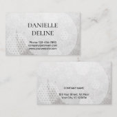 Carte De Visite Traditional Japanese pattern Modern art silver (Devant / Derrière)