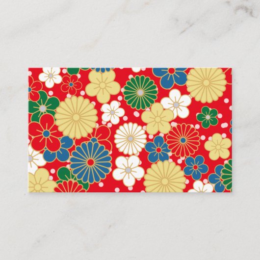 Carte De Visite Traditional Japanese Patterns (Devant)